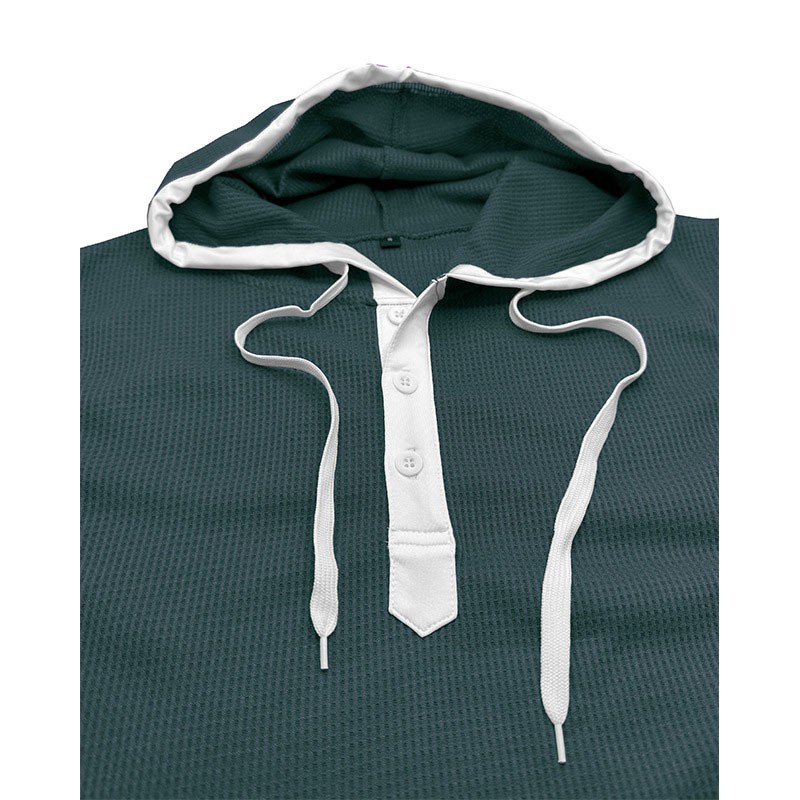 thumbnail image 4 of Camiseta sin mangas para hombre - Con capucha, color liso, entrenamiento de verano en el gimnasio, material que no se arruga con el lavado, tallas reales, tallas S-XXXL, 4 of 7